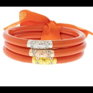 BuDhaGirl’s Three Kings All Weather Bangles® (AWB®) - Coral - Medium